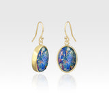 Oval Earrings - Vintage Glass