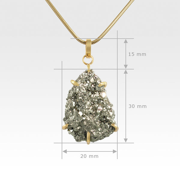 Pyrite Pendant Medium Measurements