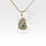Pyrite Pendant X-Small Measurements