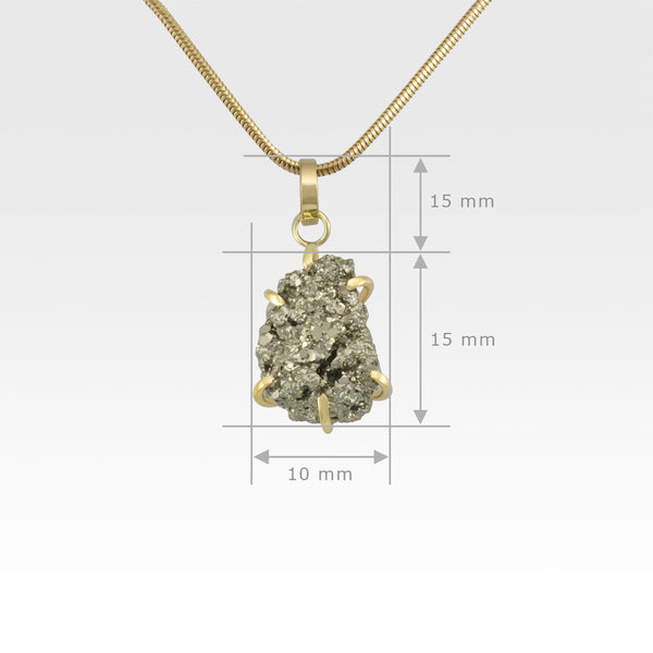 Pyrite Pendant X-Small Measurements