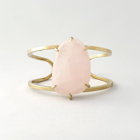 Rose Quartz Cuff Bracelet