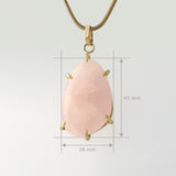 Rose Quartz Pendant Measurements