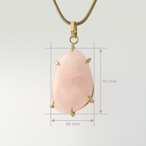 Rose Quartz Pendant Measurements