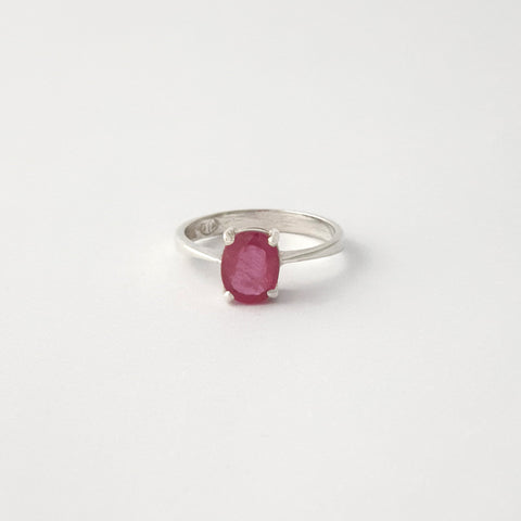 Multi-Facet Ruby Ring Silver Limited Edition 3 *SOLD*