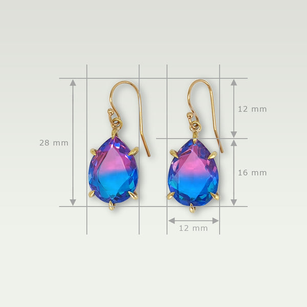 Tourmaline Earrings 2 Measurements