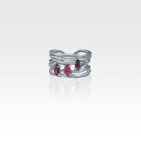 Twiglet Amethyst Ruby Ring