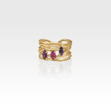 Twiglet Amethyst Ruby Ring