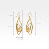 Twiglet Flower Earrings Measurements