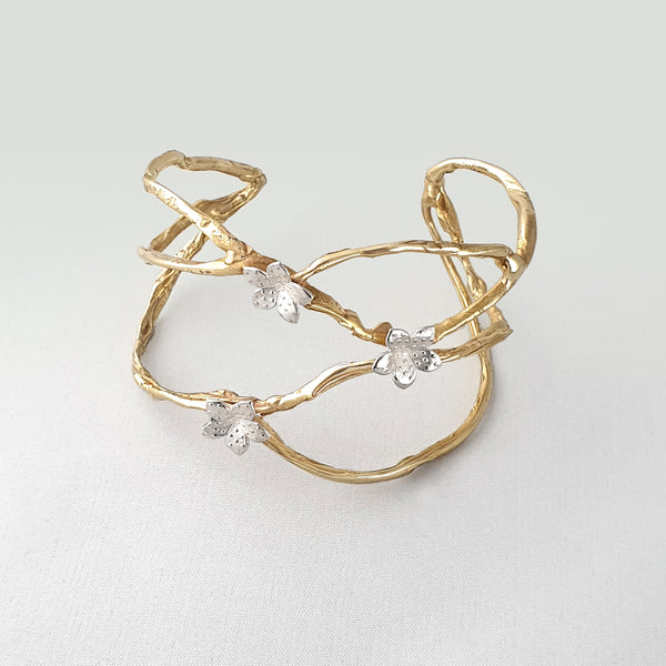 Twiglet Flower Two Tone Cuff Overview