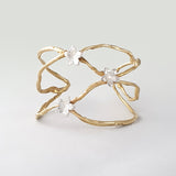 Twiglet Flower Two Tone Cuff