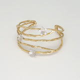 Twiglet Flower Two Tone Cuff Side View