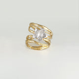 Twiglet Flower Two Tone Ring