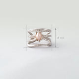 Twiglet Pearl Ring Silver Measurements