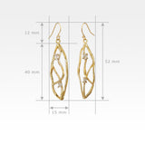 Twiglet Himalayan Diamond Earrings Measurements