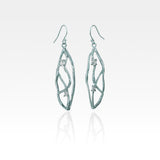 Twiglet Himalayan Diamond Earrings Silver