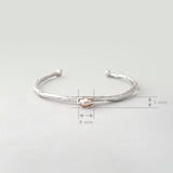 Twiglet Pearl Bracelet Silver Measurements