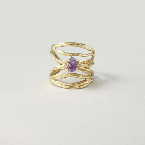 Twiglet Raw Amethyst Ring Limited Edition 1