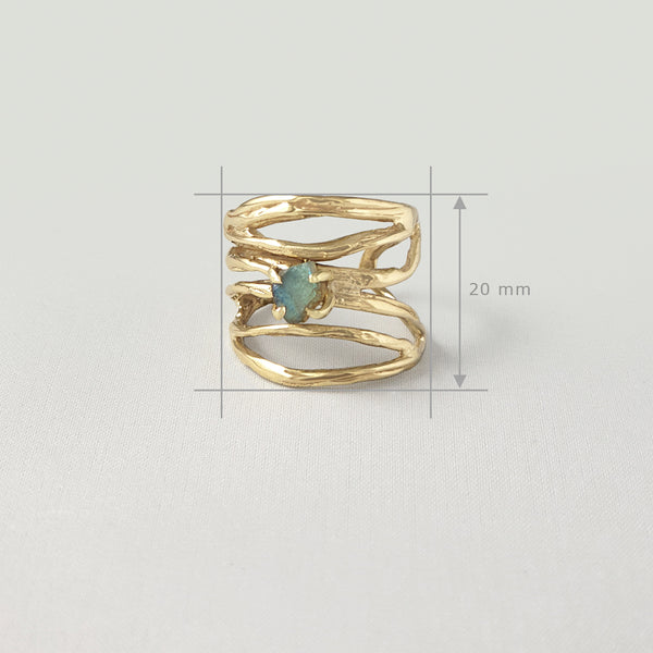 Twiglet Raw Labradorite Ring Measurements