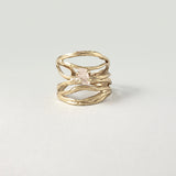 Twiglet Raw Rose Quartz Ring