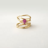 Twiglet Raw Ruby Ring