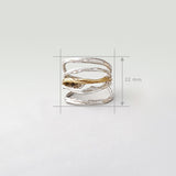 Twiglet Two Tone Ring Silver Measurements