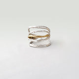 Twiglet Two Tone Ring Silver