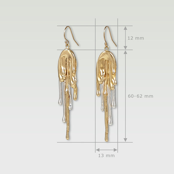 Waterfall Two Tone Earrings Limited Edition 3 *SOLD*