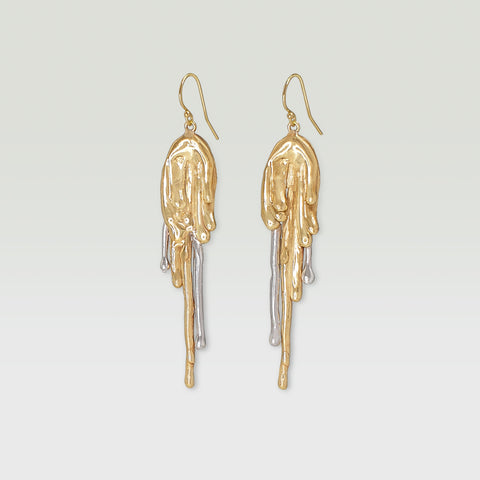 Waterfall Two Tone Earrings
