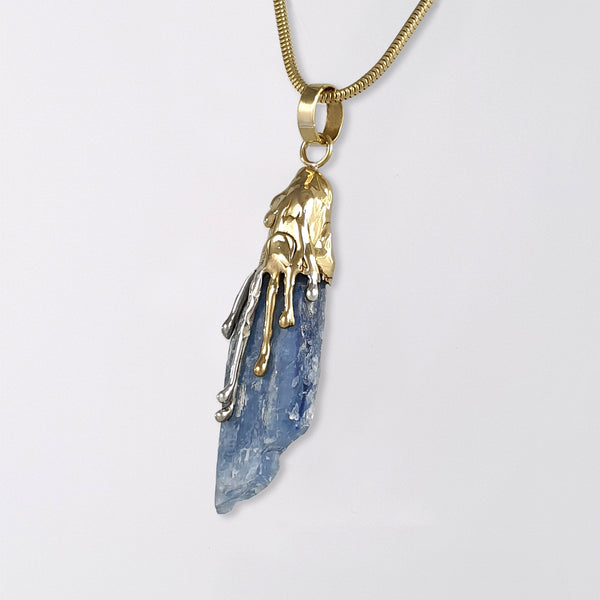 Waterfall Two Tone Kyanite Pendant Side