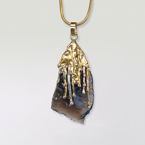 Waterfall Two Tone Smoky Quartz Pendant Limited Edition 1