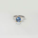 Aquamarine Ring Gold and Silver Measurements