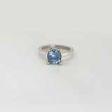Aquamarine Ring Gold and Silver
