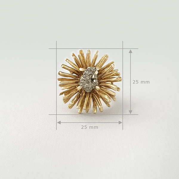 Chrysanthemum Ring Large Measurements