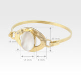 Hammered Bangle Mother of Pearl Shell Measurements