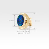 Hammered Ring Abalone Blue Measurements