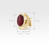 Hammered Ring Abalone Red Measurements