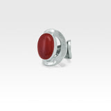Hammered Ring Carnelian Silver