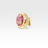 Hammered Ring Vintage Glass Pink