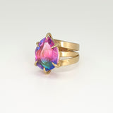 Tourmaline Ring Pink and Blue Side