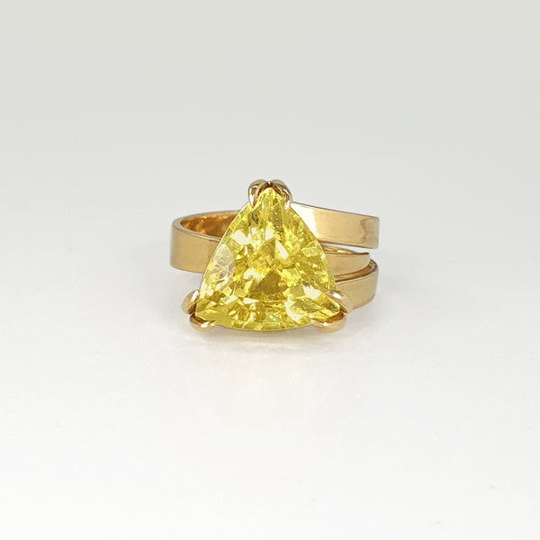 Multi-Facet Yellow Sapphire Ring