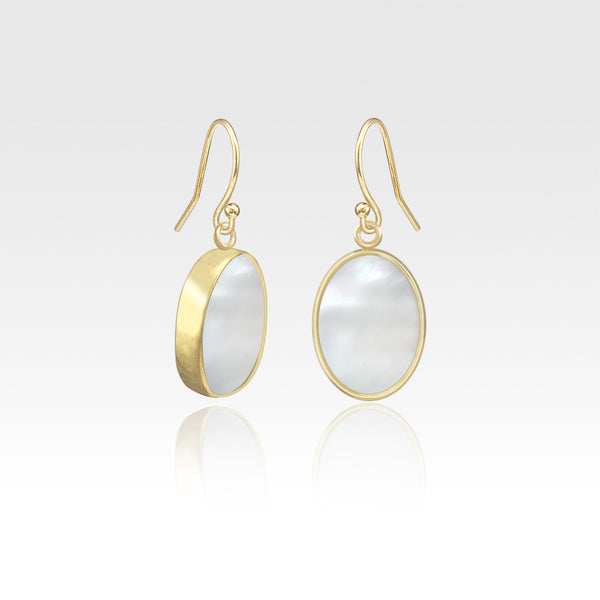 Oval Earrings - Mother of Pearl