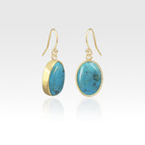 Oval Earrings - Turquoise