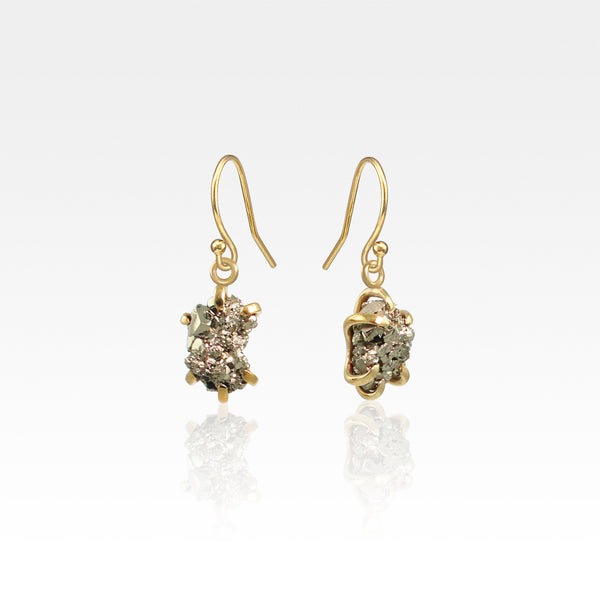 Pyrite Drop Earrings