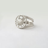 Star Signs Cancer Ring Side Silver