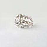 Star Signs Leo Ring Silver Side