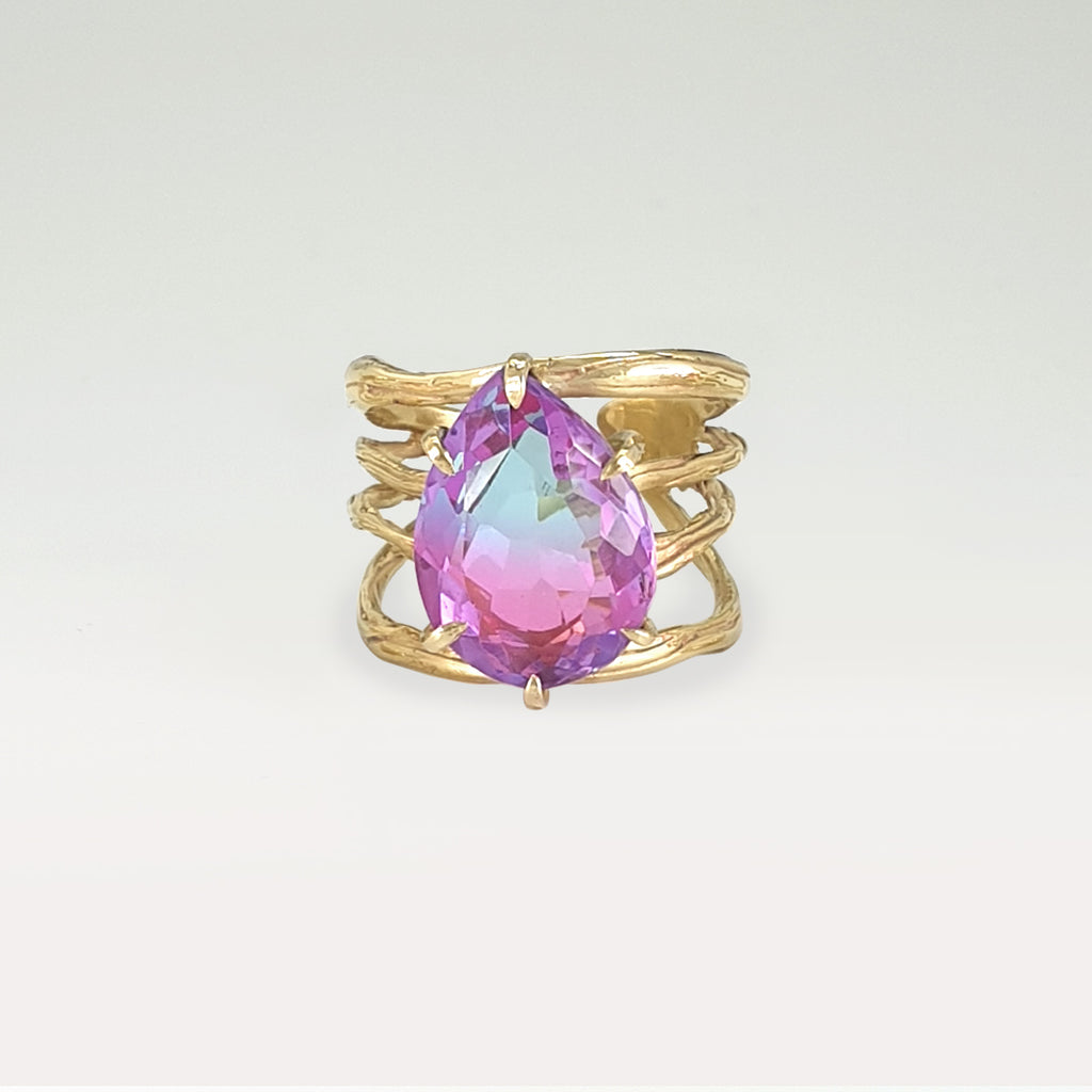 Twiglet Tourmaline Ring Limited Edition Freeform Jewellery
