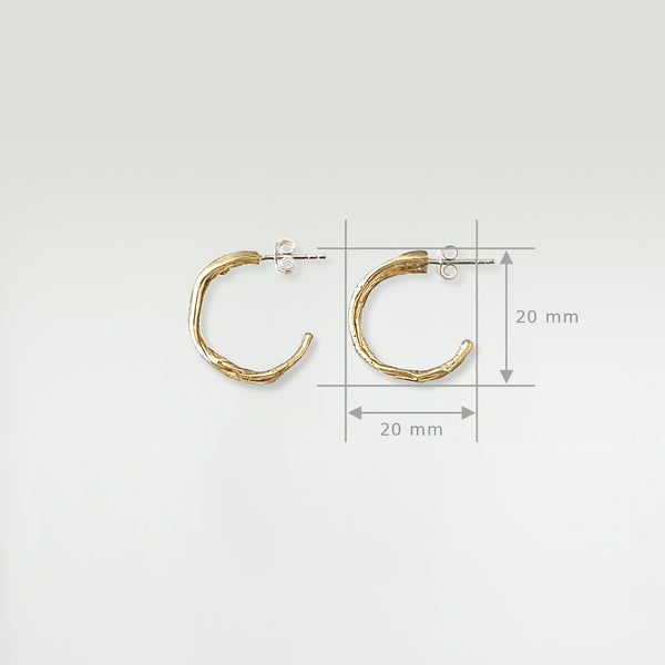Twiglet Hoop Earrings Medium Measurements