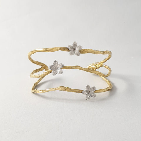Twiglet Flower Two Tone Cuff Limited Edition 2 *SOLD*