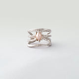 Twiglet Pearl Ring Silver
