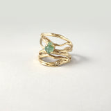 Twiglet Raw Emerald Ring Side